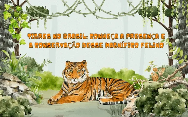 Orange and Green Illustrated Water Colour International Tigers Day Presentation