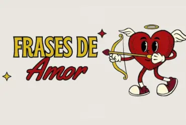 Red and Yellow Illustrative Retro Cartoon Mascot Hearts Valentines Day Message Presentation