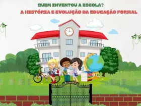 Quem Inventou a Escola? A História e Evolução do Sistema Educacional 3 Green and Red Illustrated School Magazine
