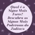 Mensagem Roxa sobre Signos