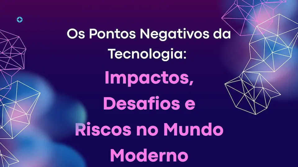 Os Pontos Negativos da Tecnologia: Impactos, Desafios e Riscos no Mundo Moderno 1 Purple and Pink Gradient Modern AI Project Overview Presentation